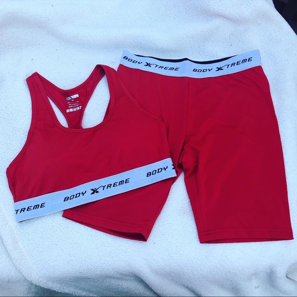 Biker shorts and matching top